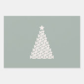 Sage Green Christmas Tree Geschenkpapier Set (Vorderseite 2)