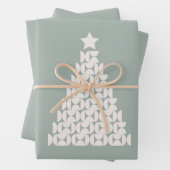 Sage Green Christmas Tree Geschenkpapier Set (Beispiel)