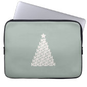 Sage Green Christmas Tree Laptopschutzhülle (Vorderseite)