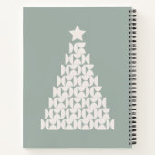 Sage Green Christmas Tree Notizblock (Rückseite)
