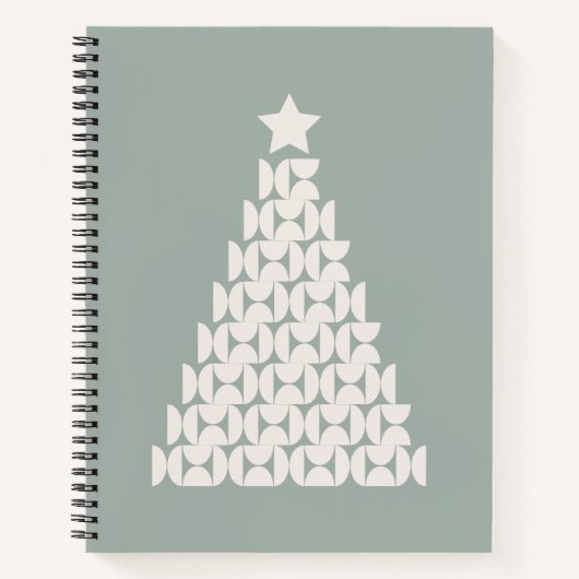 Sage Green Christmas Tree Notizblock (Vorderseite)