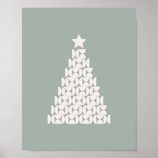 Sage Green Christmas Tree Poster (Vorne)
