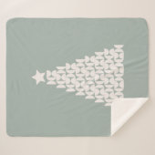 Sage Green Christmas Tree Sherpadecke (Vorderseite (Horizontal))