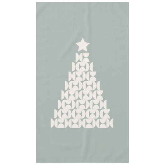 Sage Green Christmas Tree Tischdecke (Vorderseite)