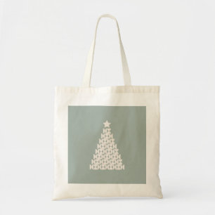 Sage Green Christmas Tree Tragetasche