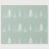 Sage green Christmas Trees Geschenkpapier (Flach)