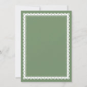 Sage Green Cielito Lindo Talavera Babydusche Einladung (Rückseite)