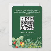 Sage Green Citrus Botanical Wedding Invitation Einladung (Rückseite)