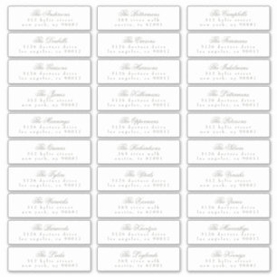 Sage Green Classic Calligraphy Address Guest Aufkleber