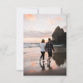 Sage Green Classic Calligraphy Foto Wedding RSVP Karte (Rückseite)