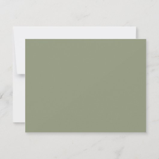 Sage Green Classic Calligraphy Multi-Event RSVP Karte (Rückseite)