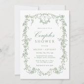 Sage Green Classic Dusche Einladung (Vorderseite)