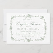 Sage Green Classic Dusche Einladung (Vorderseite)