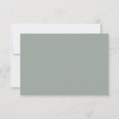 Sage Green Classic Floral Frame Wedding RSVP (Rückseite)