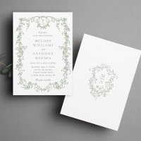 Sage Green Classic French Floral Wedding