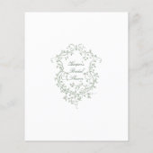 Sage Green Classic 'Guess how many' Bridal Game (Rückseite)