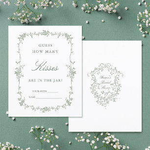 Sage Green Classic 'Guess how many' Bridal Game