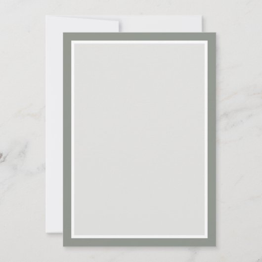 Sage Green | Classic Luxe Elegante Probe Dinner Einladung (Rückseite)