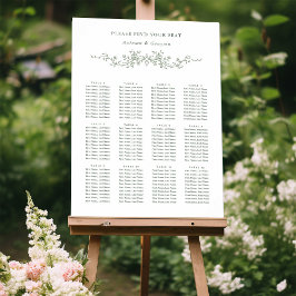 Sage Green Classy Französisch Viktorianisch Hochze Poster