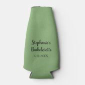 Sage Green Classy Wedding Bachelorette Gefallen Ge Flaschenkühler (Vorderseite)