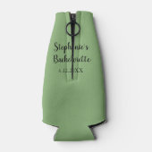 Sage Green Classy Wedding Bachelorette Gefallen Ge Flaschenkühler (Rückseite)