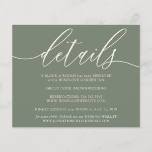 Sage Green Clean Details Einfaches Hochzeitbudget Flyer