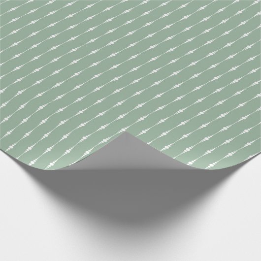Sage Green Color Watercolor Pattern Geschenkpapier (Ecke)