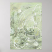 Sage Green Contemporary Abstract art Poster (Vorne)