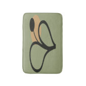 Sage Green Contemporary Botanical  Badematte (Vorderseite Vertikal)