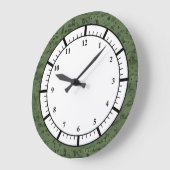 Sage Green Cork Look Holzkörner Große Wanduhr (Winkel)