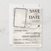 Sage Green Costa Rica Passport Save The Date (Rückseite)