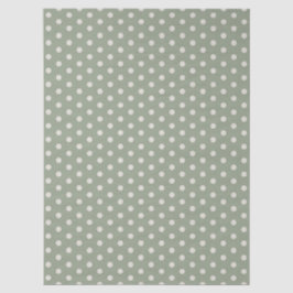Sage Green Cream Ivory Polka Dot Seidenpapier