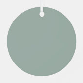 Sage Green Cross Boy Taufe Keramik Ornament (Rückseite)