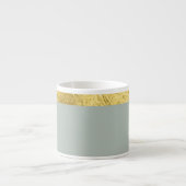 Sage green cup / Cup with golden edge Espressotasse (Vorderseite)