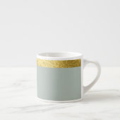 Sage green cup / Cup with golden edge Espressotasse (Rechts)