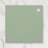 Sage Green Custom Brand Geschenkanhänger (Rückseite)