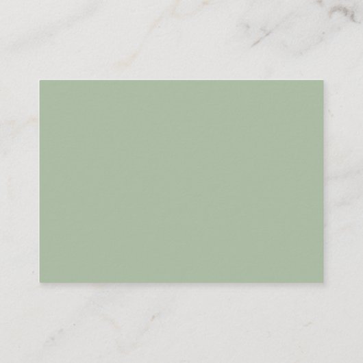Sage Green Custom Brand Visitenkarte (Rückseite)