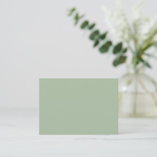 Sage Green Custom Brand Visitenkarte (Stehend Vorderseite)