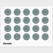 Sage Green Custom Danke Stickers mit QR Code (Blatt)