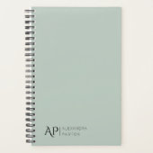 Sage Green Custom Monogram 2025 Planer (Vorderseite)