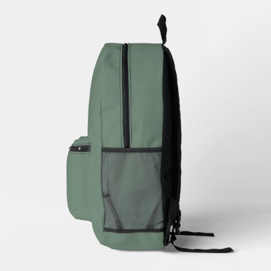 Sage Green Custom Name Backpack Bedruckter Rucksack (Rechts)