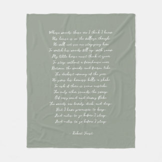 Sage Green Custom Poem Song Lyric Quote Fleecedecke