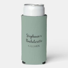 Sage Green Custom Wedding Bachelorette Gefallen Ge Selters Dosenkühler