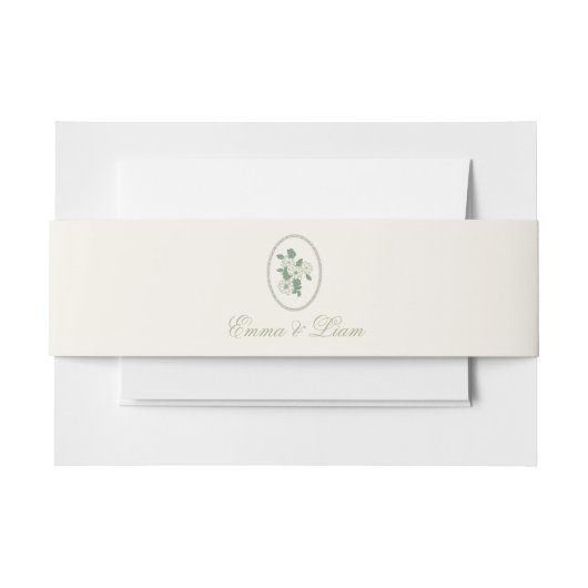 Sage Green Custom Wedding Belly Band (Vorderseite Beispiel)