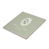 Sage Green Custom Wedding Ceramic Tile Fliese (Seite)