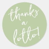 Sage Green Danke an Lotto Sticker (Vorderseite)