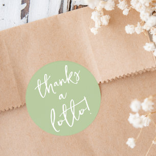 Sage Green Danke an Lotto Sticker