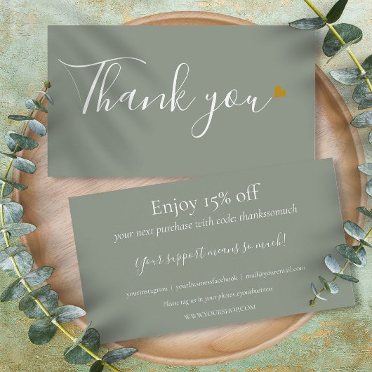 Sage Green dankt Ihnen für die Rabattkarte