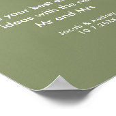 Sage Green Date Jar Polterabend Poster (Ecke)