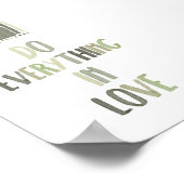 Sage Green Do alles in Liebe Poster (Ecke)